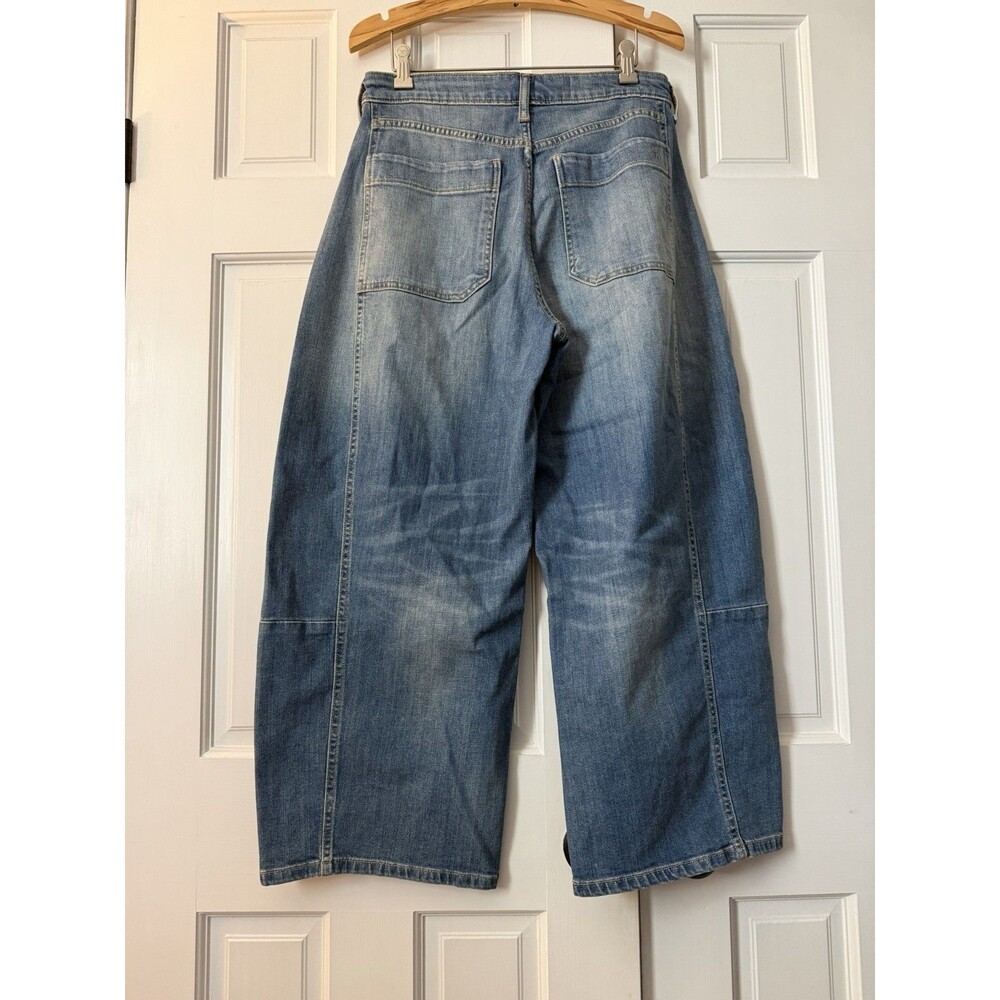 Pilcro Women's Barrel Jeans - Faded Blue Denim - Picture 3 of 4